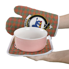 Bruce Ancient Tartan Crest Oven Mitt And Pot Holder (2 Oven Mitts + 1 Pot Holder)