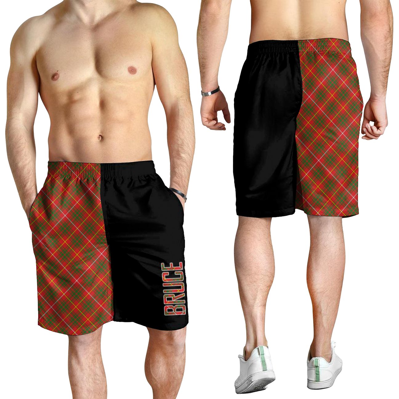 Bruce Modern Tartan Crest Men's Short - Cross Style