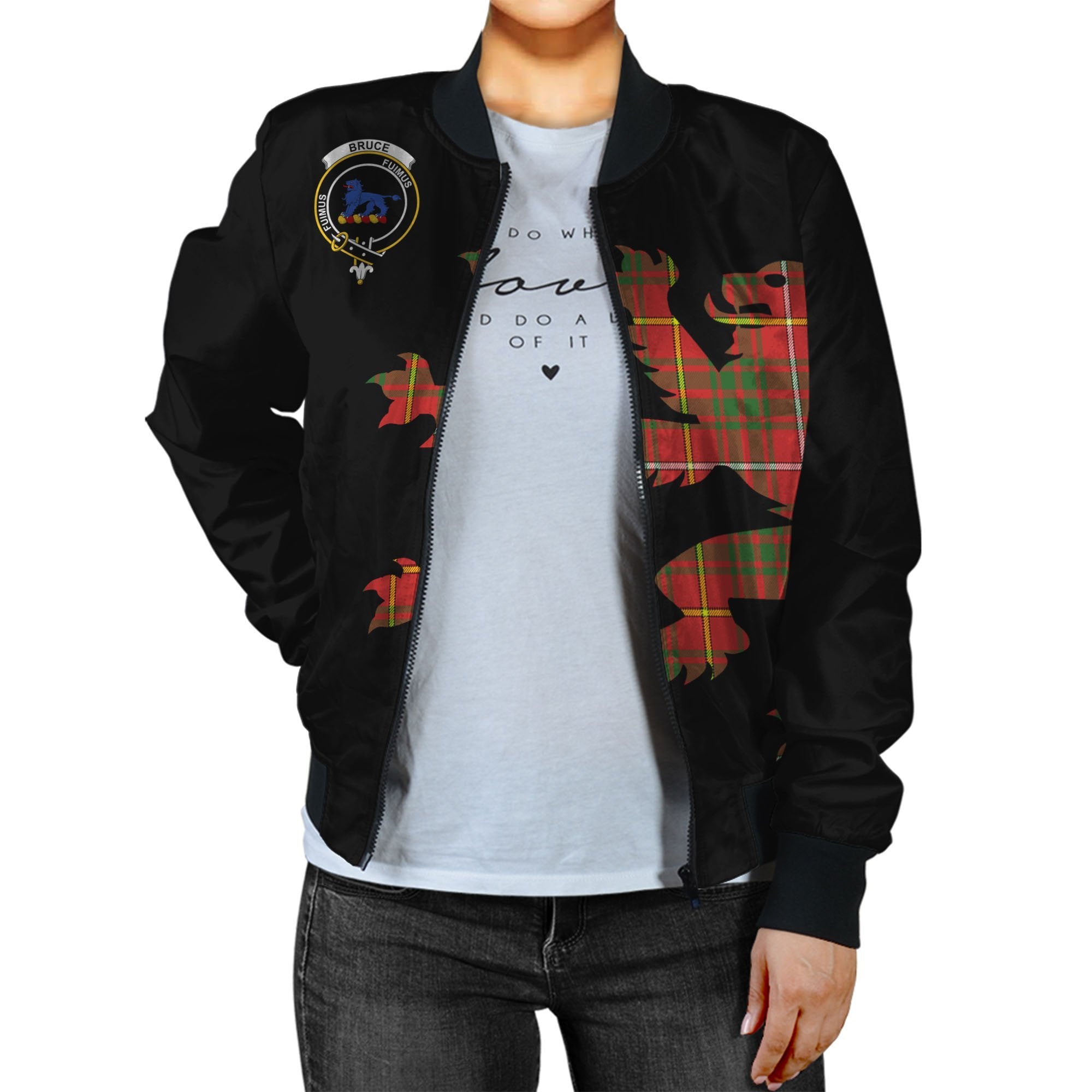 Bruce Tartan Bomber Jacket Lion & Thistle