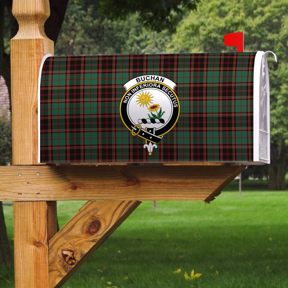 Buchan Ancient Tartan Crest Mailbox