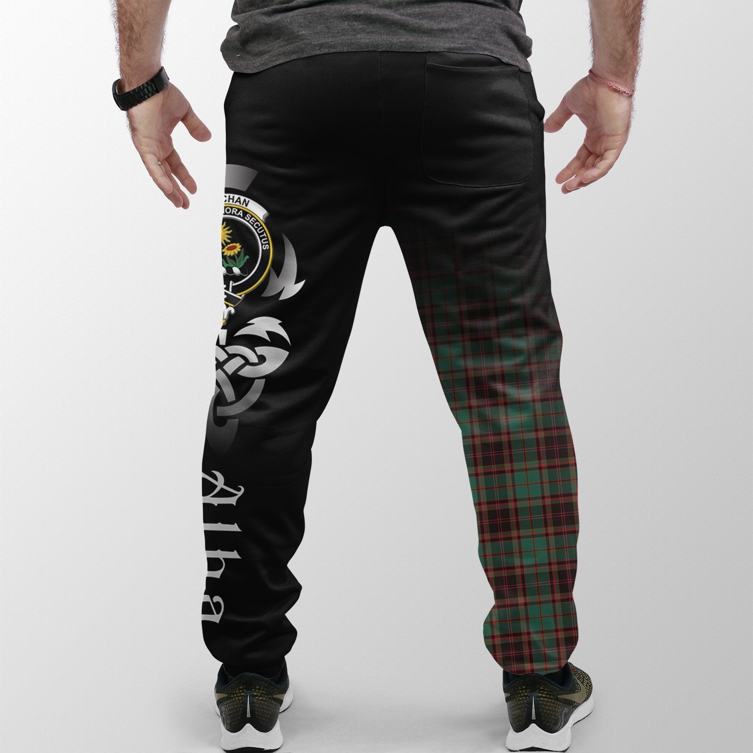 Buchan Ancient Tartan Crest Jogger Sweatpants - Alba Celtic Style