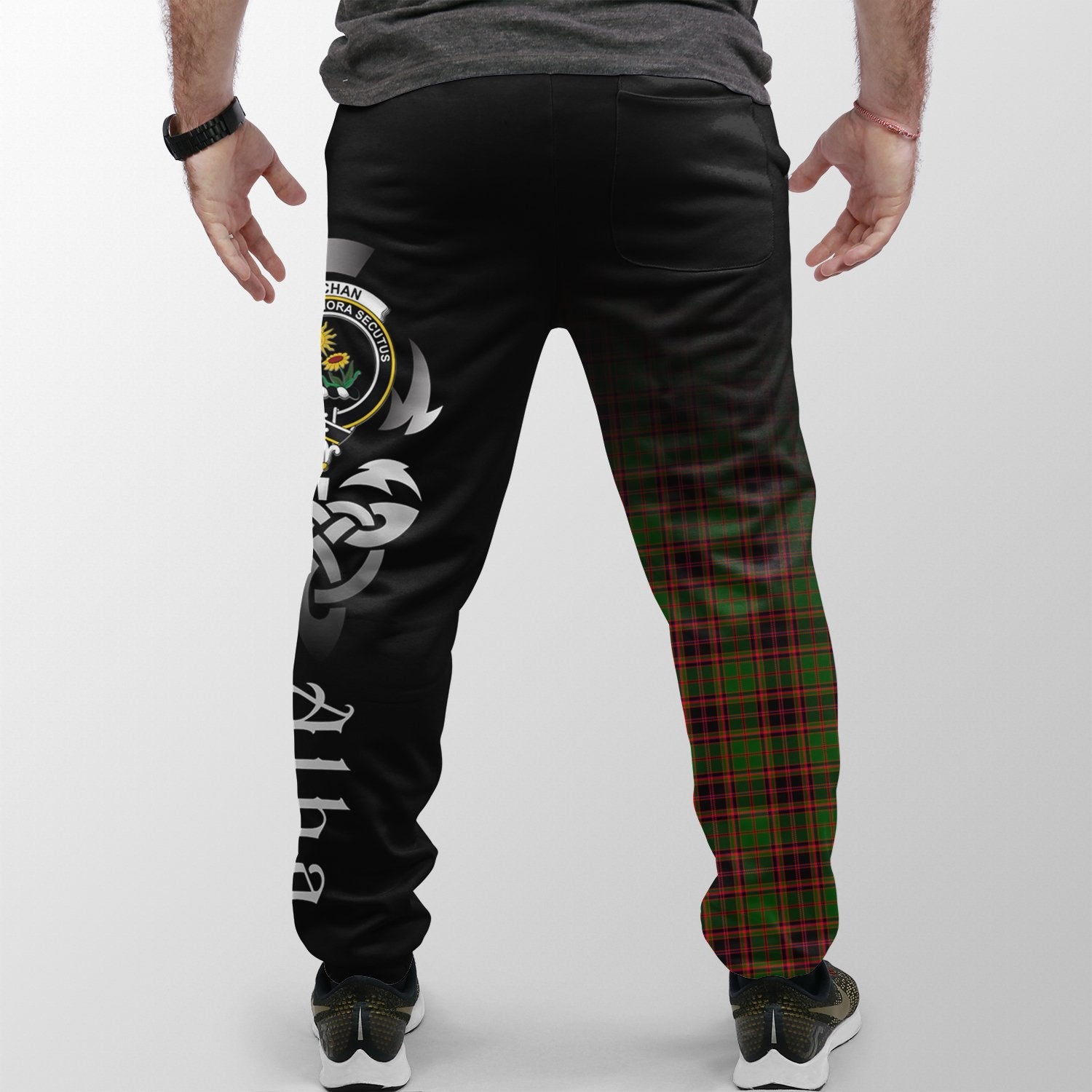 Buchan Modern Tartan Crest Jogger Sweatpants - Alba Celtic Style