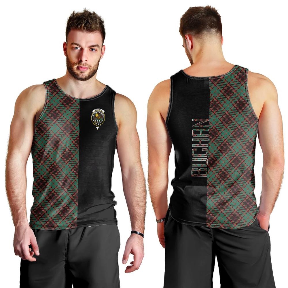 Buchan Ancient Tartan Crest Men's Tank Top - Cross Style