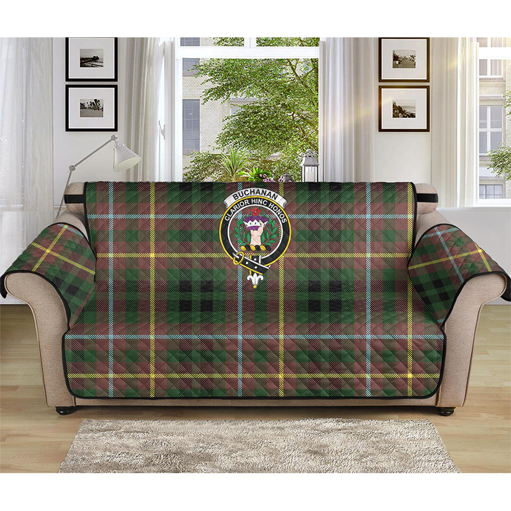 Buchanan Hunting Tartan Crest Sofa Protector