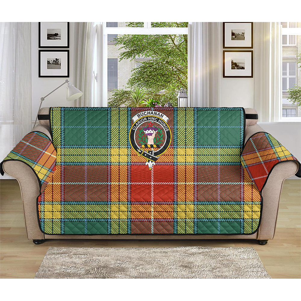 Buchanan Old Sett Tartan Crest Sofa Protector