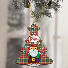 Buchanan Old Sett Tartan Christmas Ceramic Ornament - Santa Style