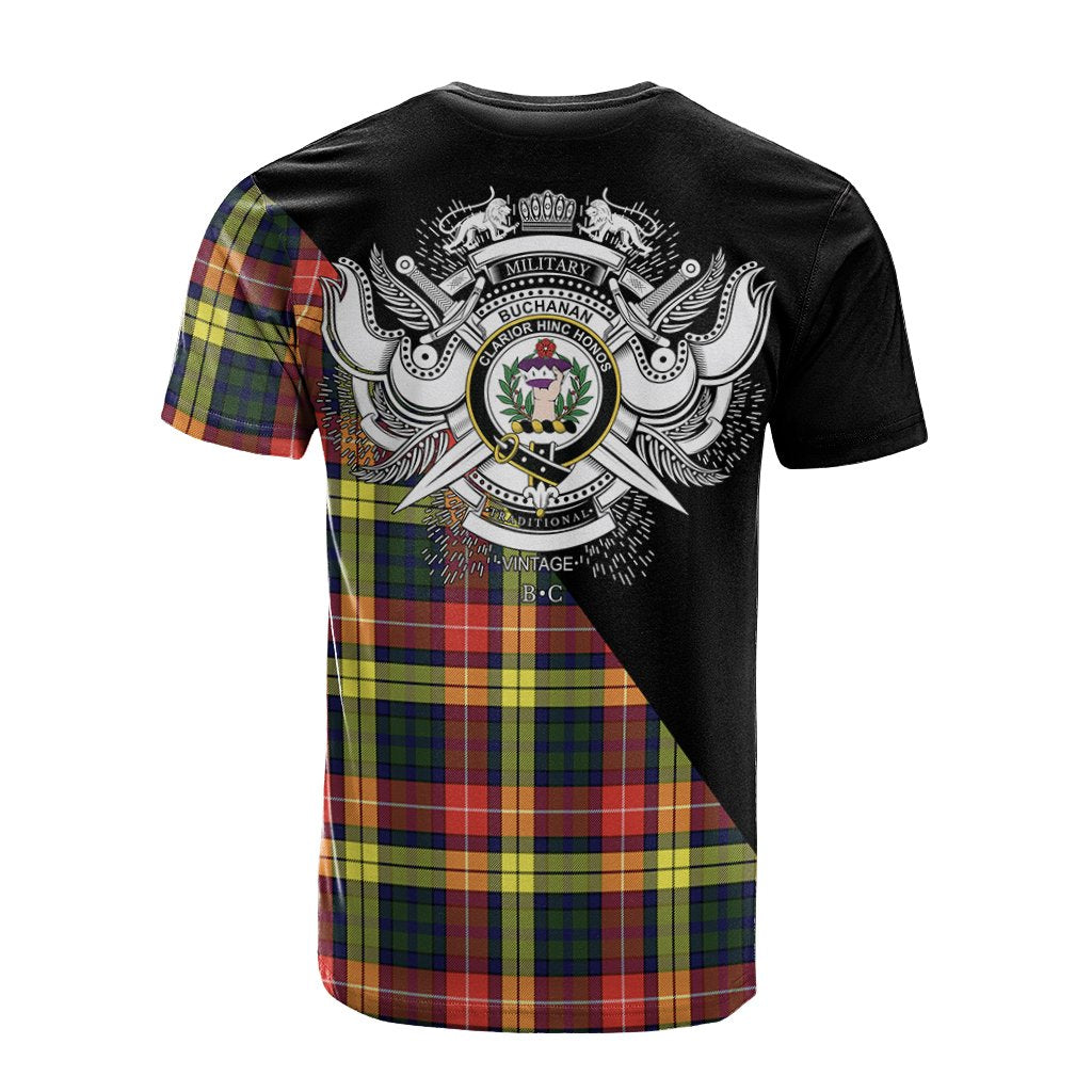 Buchanan Modern Tartan - Military T-Shirt