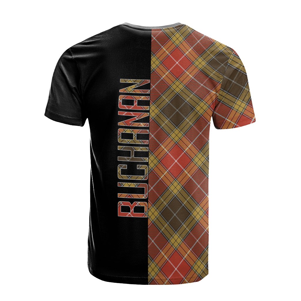 Buchanan Old Set Weathered Tartan T-Shirt Half of Me - Cross Style