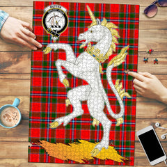 Butter Tartan Crest Unicorn Scotland Jigsaw Puzzles