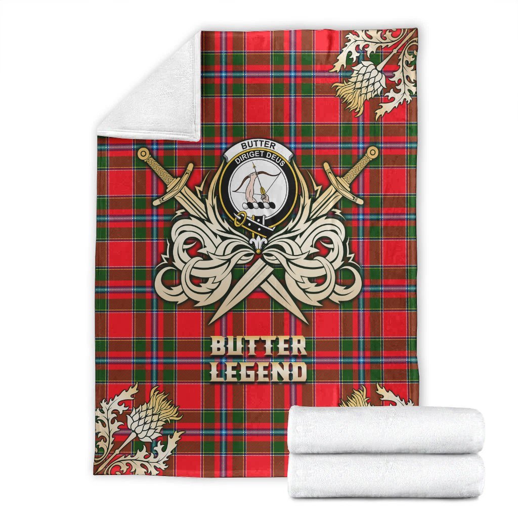 Butter Tartan Gold Courage Symbol Blanket