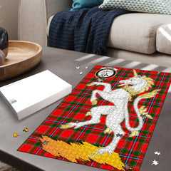 Butter Tartan Crest Unicorn Scotland Jigsaw Puzzles