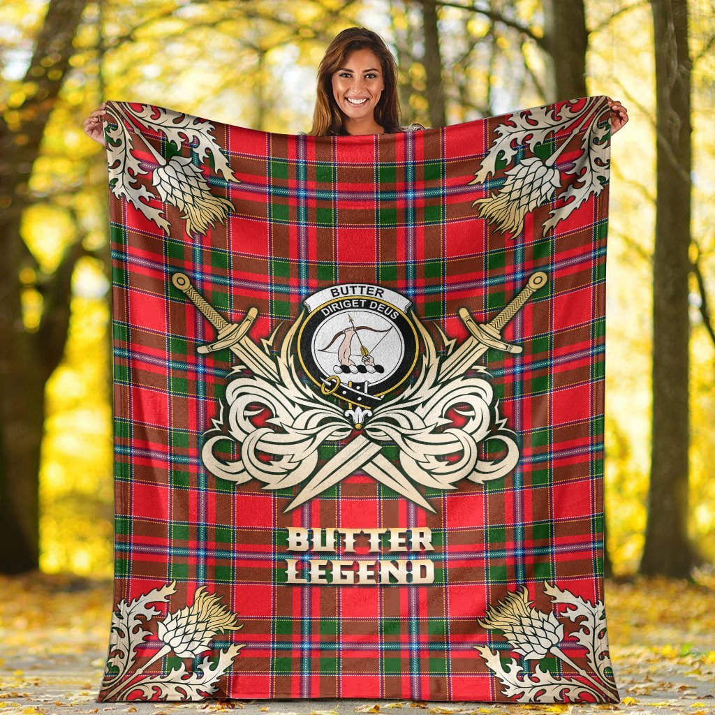 Butter Tartan Gold Courage Symbol Blanket