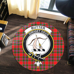 Butter Tartan Crest Round Rug