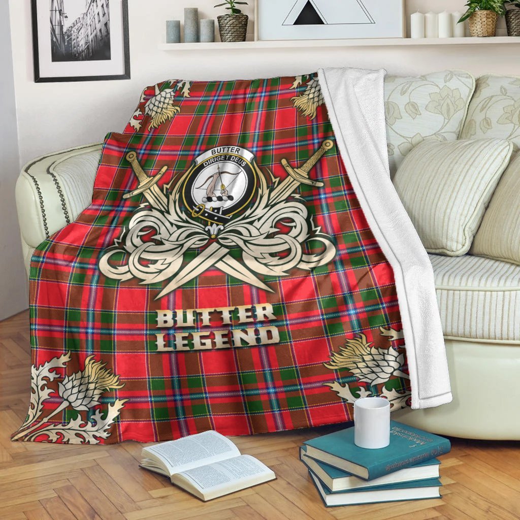 Butter Tartan Gold Courage Symbol Blanket