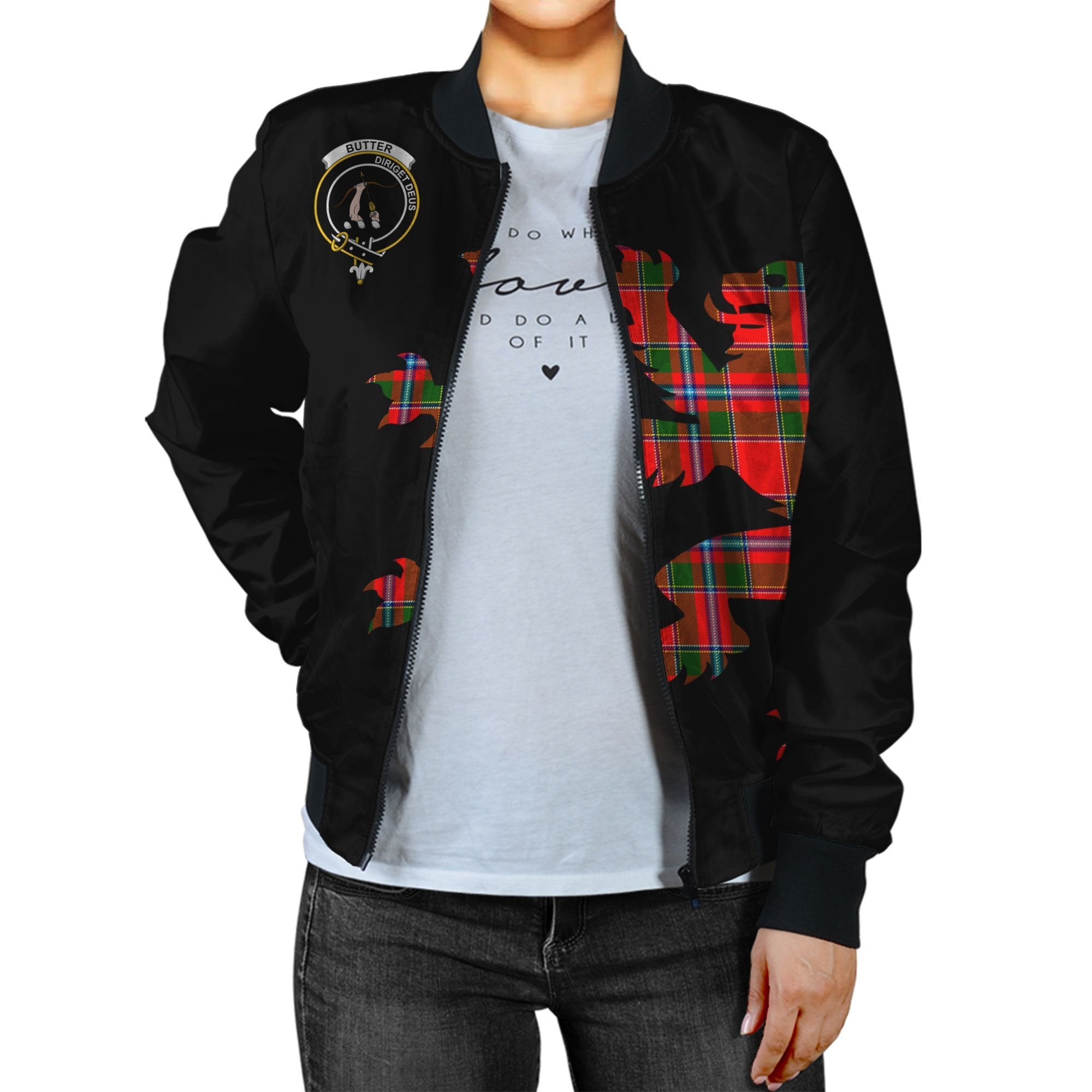 Butter Tartan Bomber Jacket Lion & Thistle