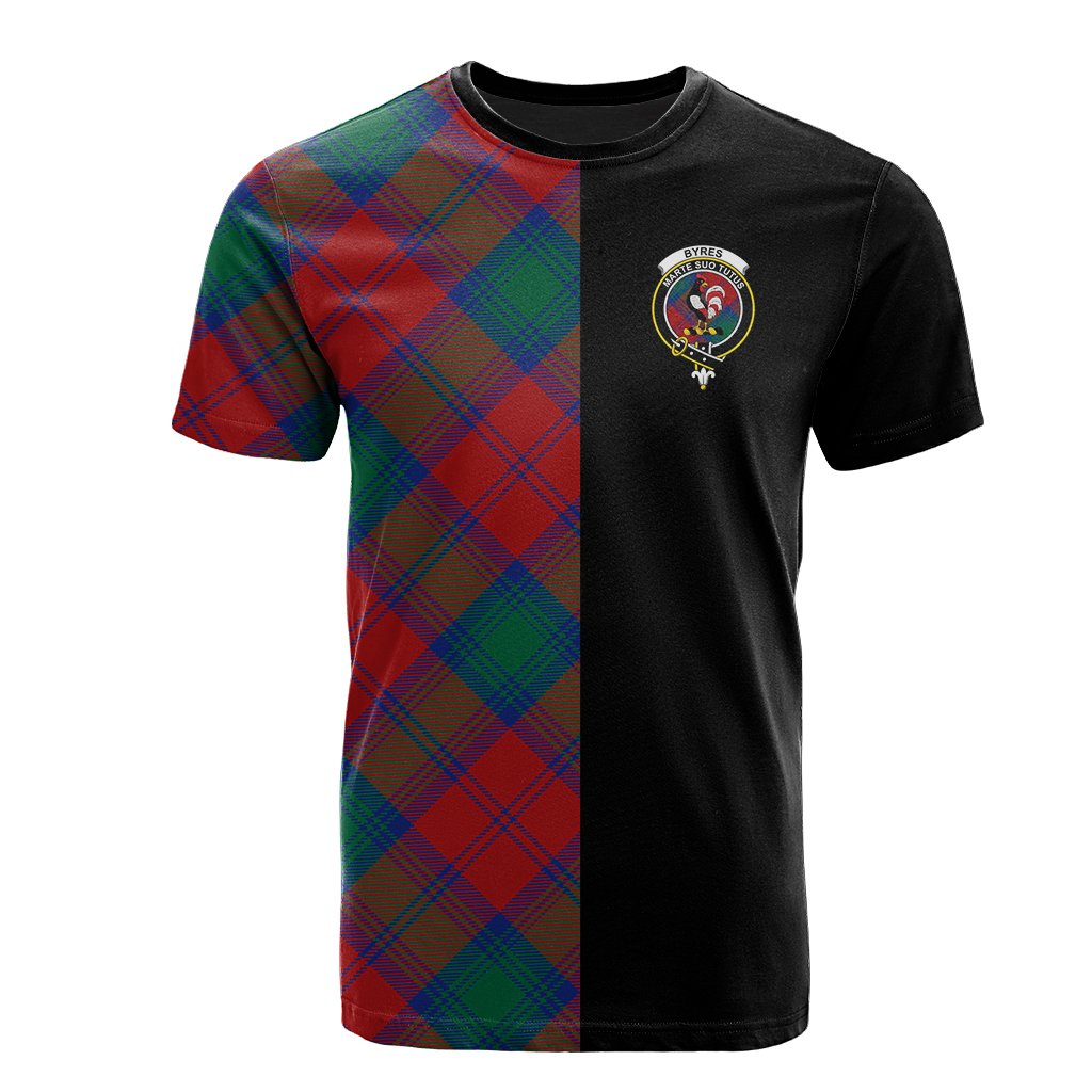 Byres Tartan T-Shirt Half of Me - Cross Style
