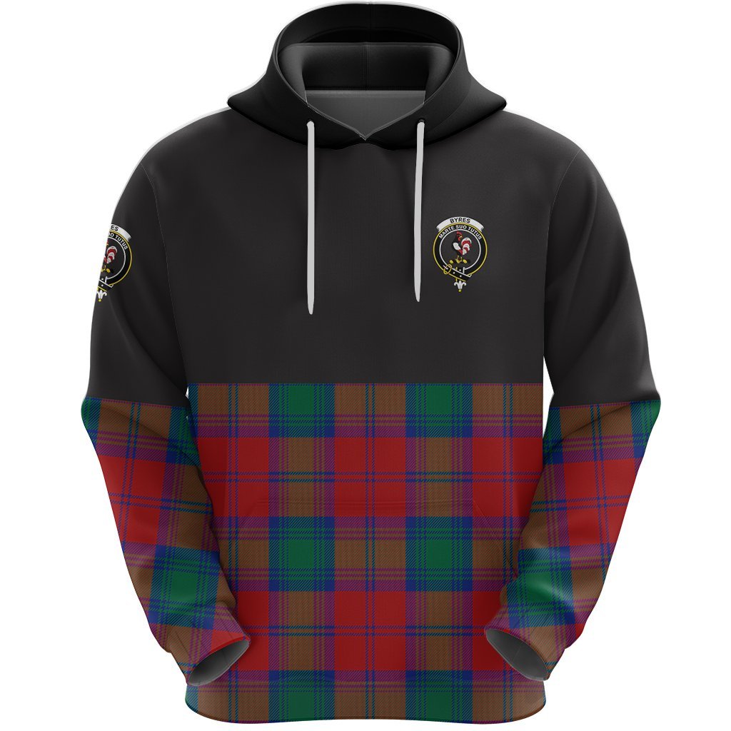 Byres Clan Half Of Tartan Hoodie