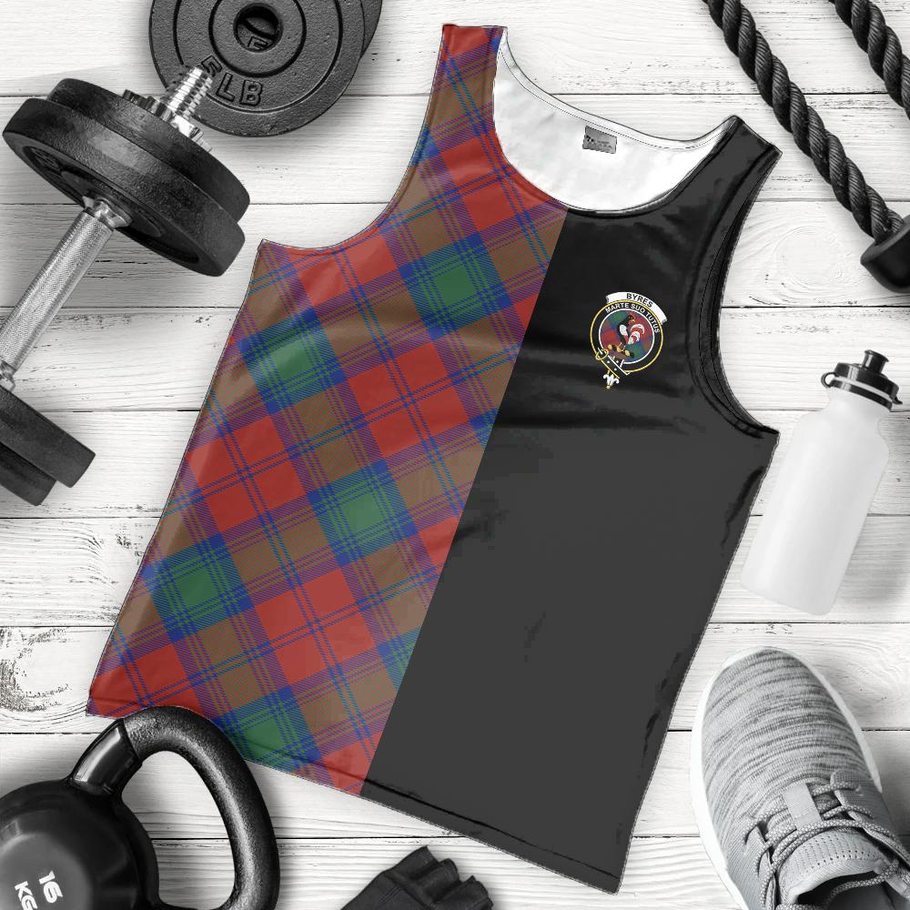 Byres Tartan Crest Men's Tank Top - Cross Style