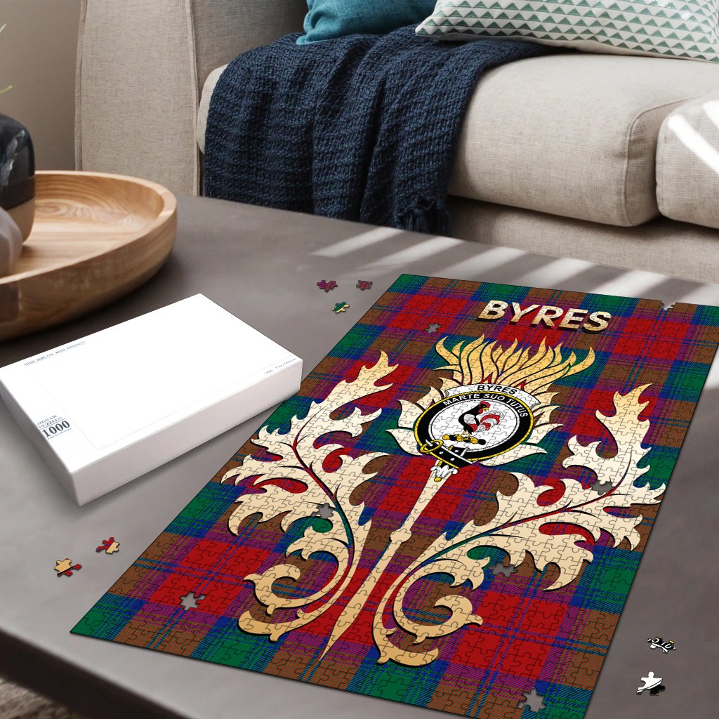 Byres Tartan Crest Thistle Jigsaw Puzzles