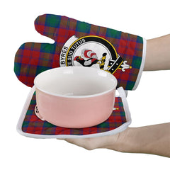 Byres Tartan Crest Oven Mitt And Pot Holder (2 Oven Mitts + 1 Pot Holder)