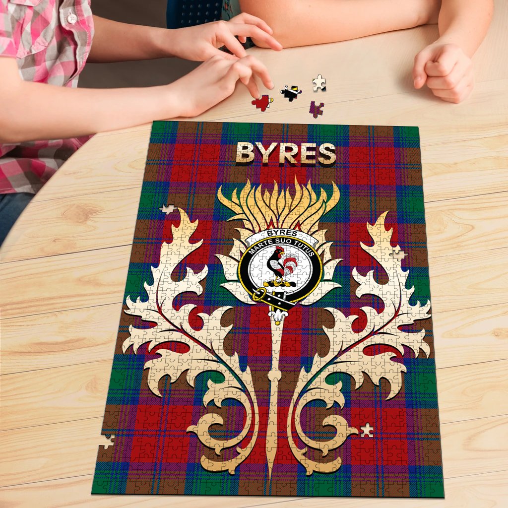 Byres Tartan Crest Thistle Jigsaw Puzzles