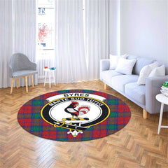 Byres Tartan Crest Round Rug