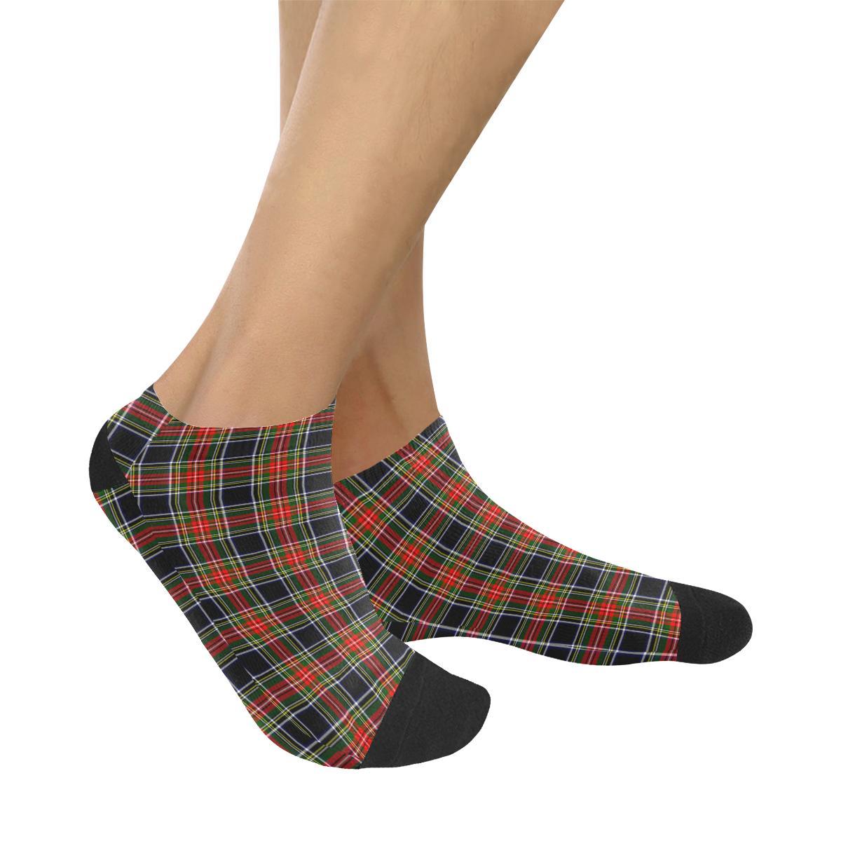 Stewart Black Tartan Ankle Socks