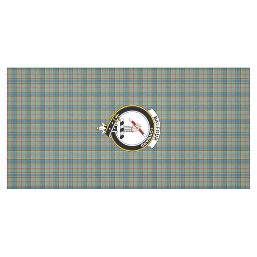 Balfour Blue Tartan Crest Tablecloth