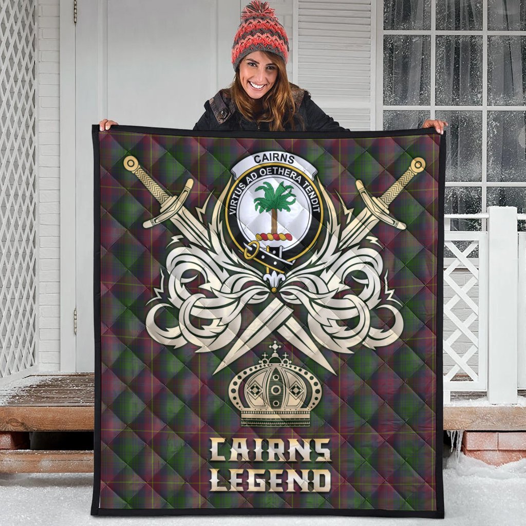 Cairns Tartan Crest Legend Gold Royal Premium Quilt