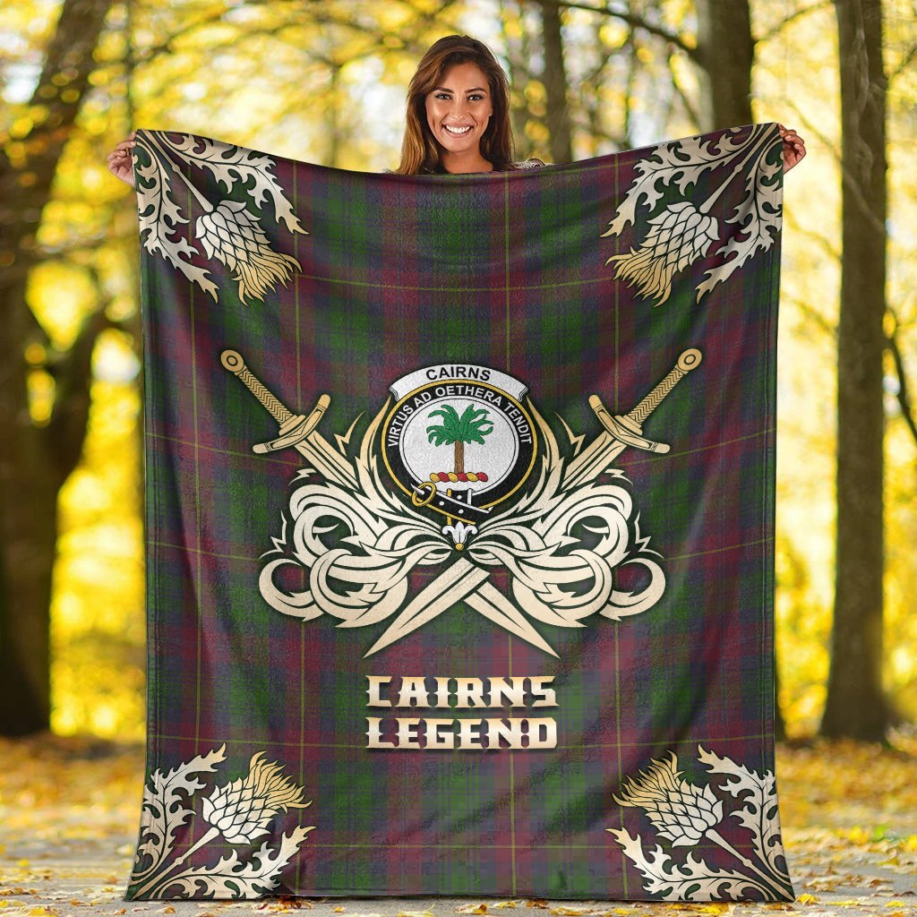 Cairns Tartan Gold Courage Symbol Blanket