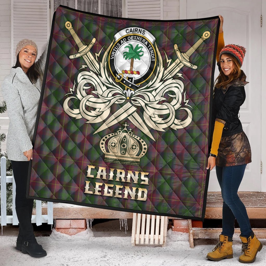 Cairns Tartan Crest Legend Gold Royal Premium Quilt