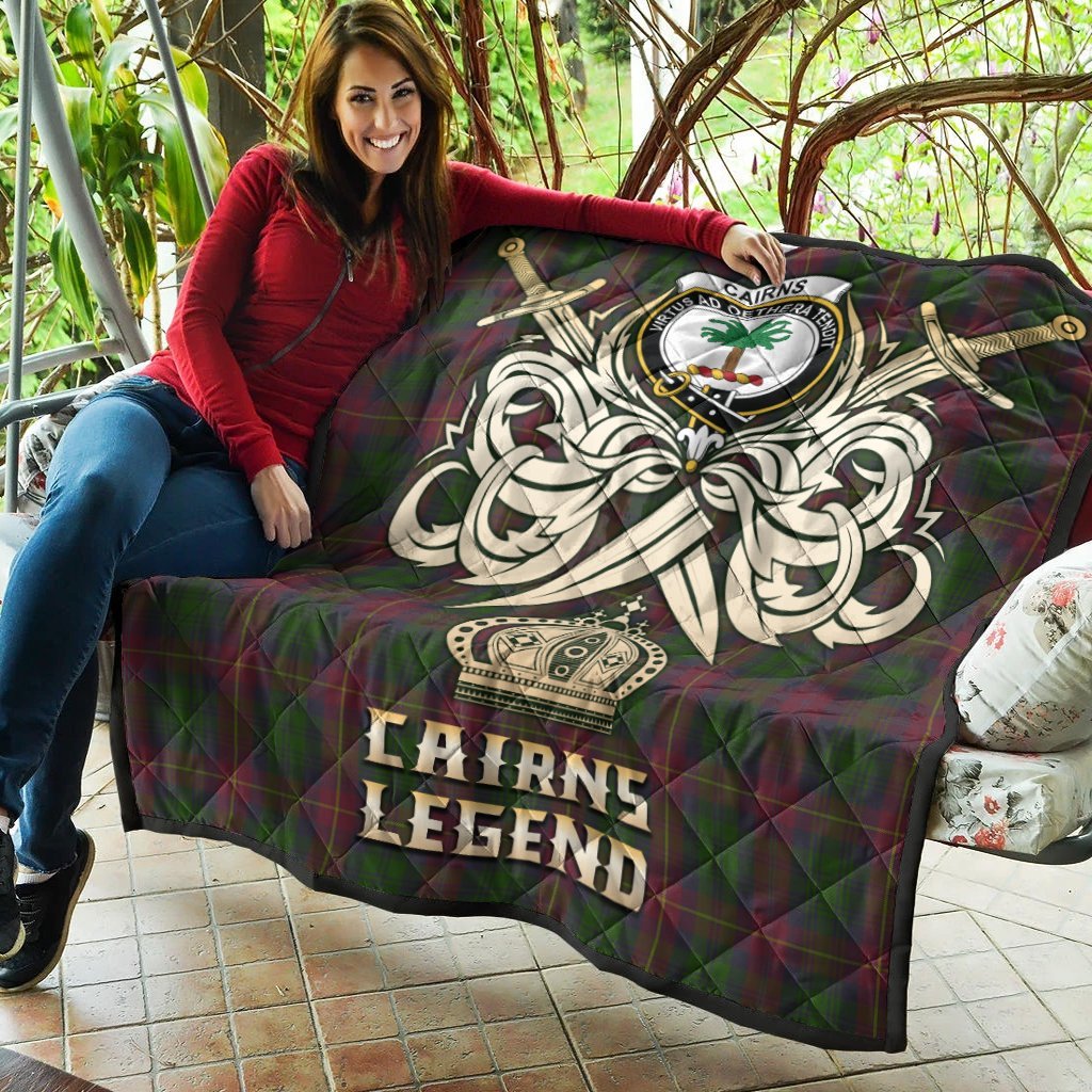 Cairns Tartan Crest Legend Gold Royal Premium Quilt