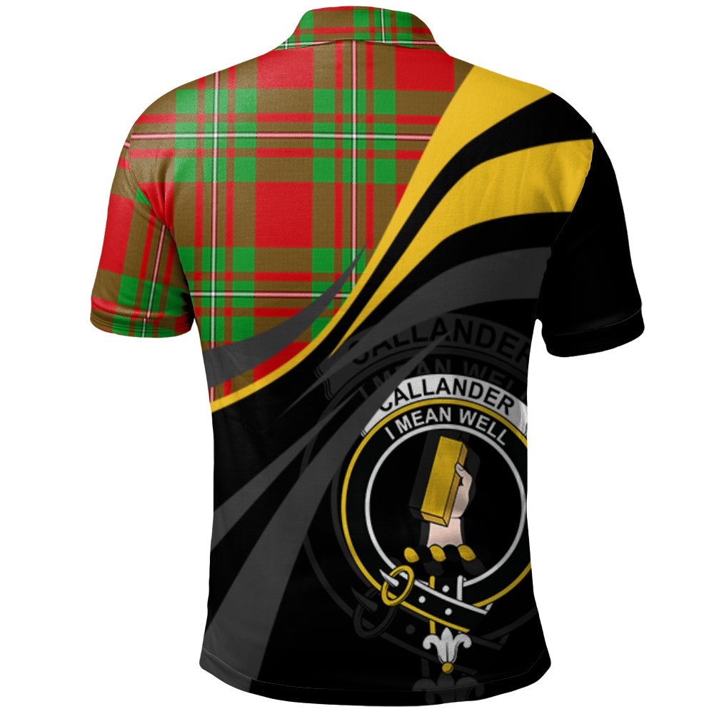 Callander Modern Tartan Polo Shirt - Royal Coat Of Arms Style