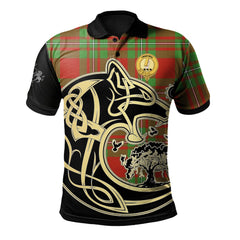 Callander Modern Tartan Polo Shirt Viking Wolf