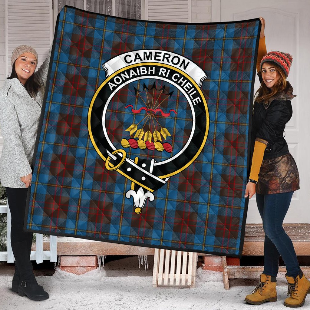 Cameron Hunting Tartan Crest Quilt