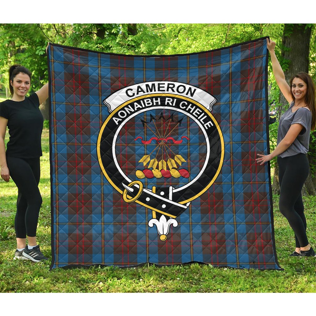 Cameron Hunting Tartan Crest Quilt