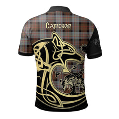 Cameron of Erracht Weathered Tartan Polo Shirt Viking Wolf
