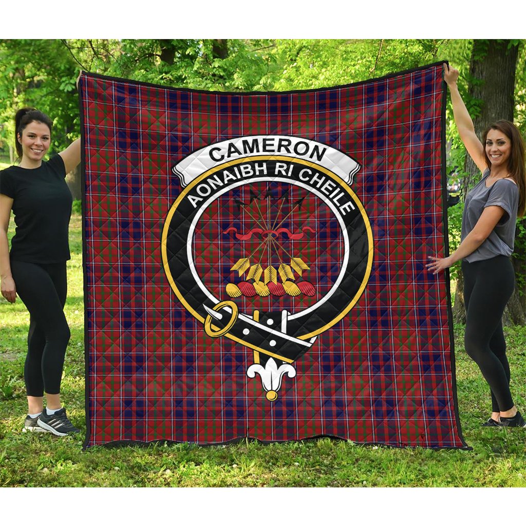 Cameron of Locheil Original Tartan Crest Quilt