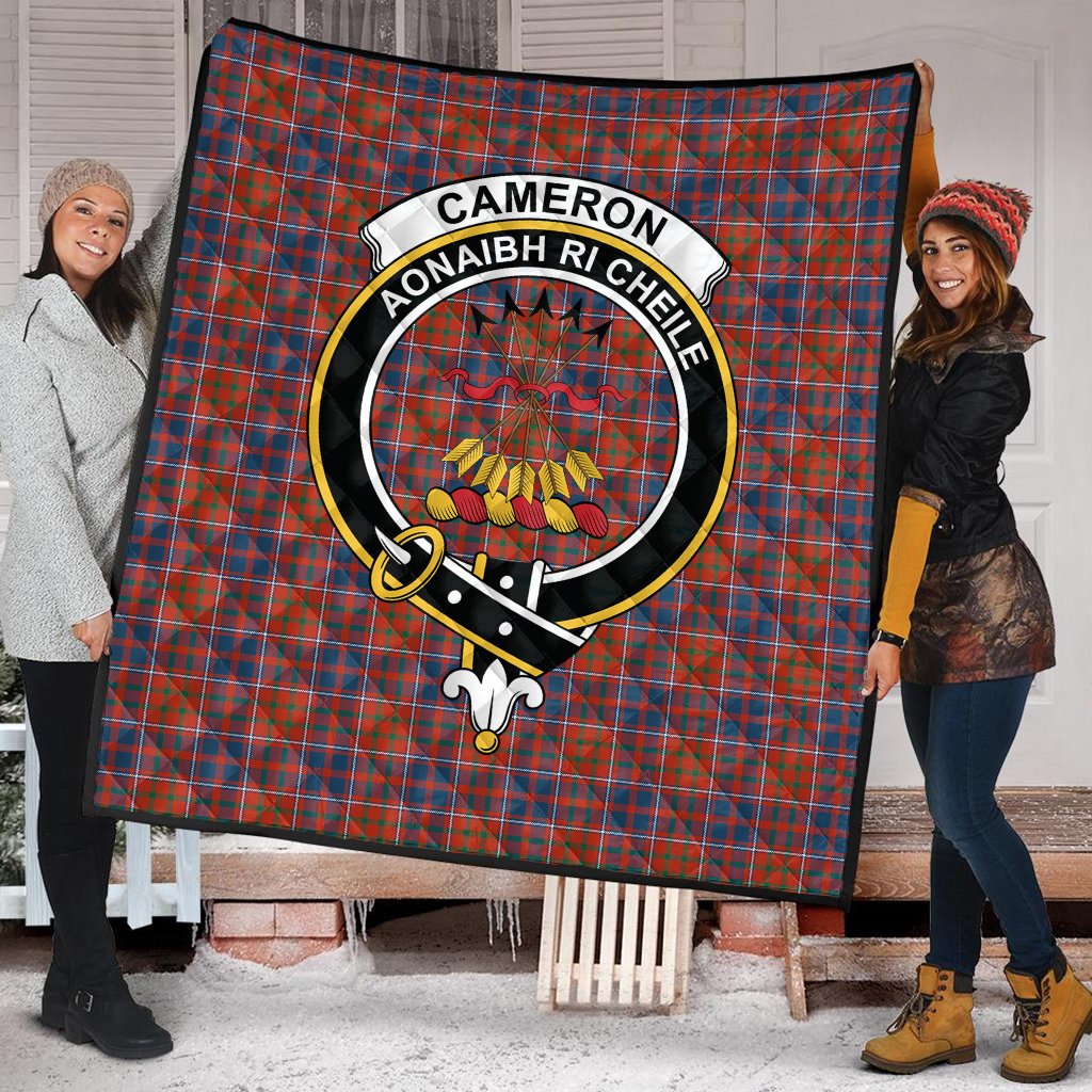 Cameron of Lochiel Ancient Tartan Crest Quilt