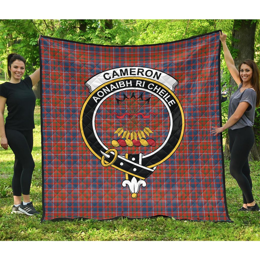Cameron of Lochiel Ancient Tartan Crest Quilt