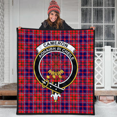 Cameron of Lochiel Modern Tartan Crest Quilt