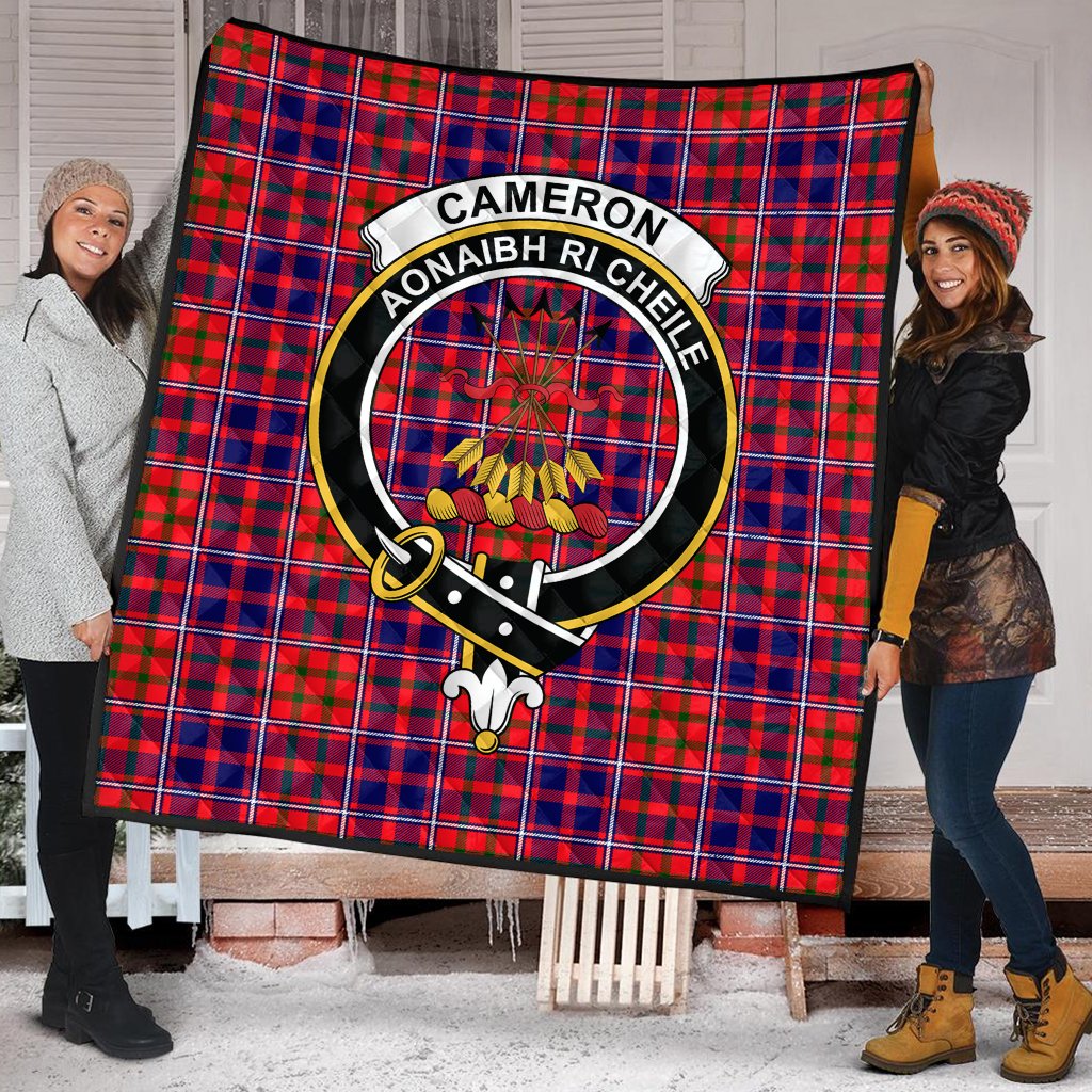 Cameron of Lochiel Modern Tartan Crest Quilt