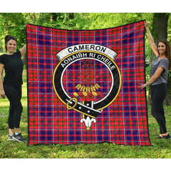 Cameron of Lochiel Modern Tartan Crest Quilt