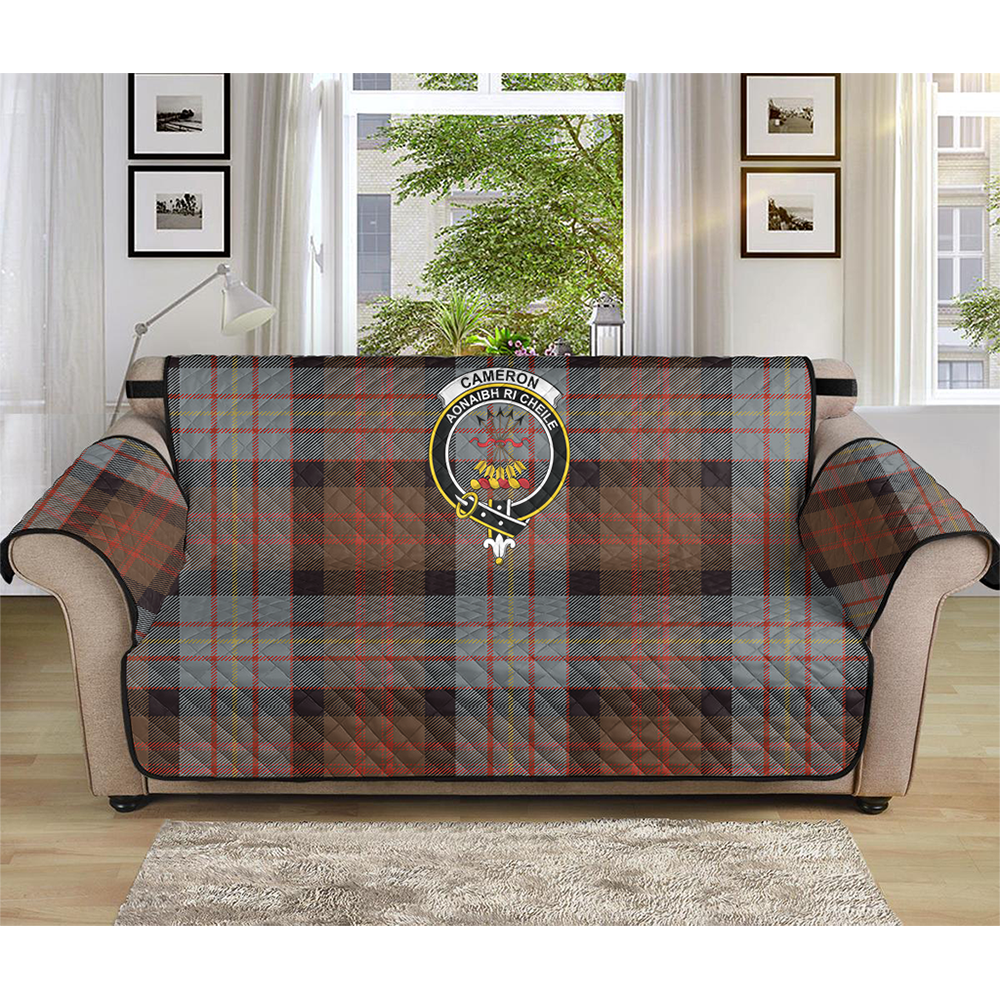 Cameron of Erracht Weathered Tartan Crest Sofa Protector