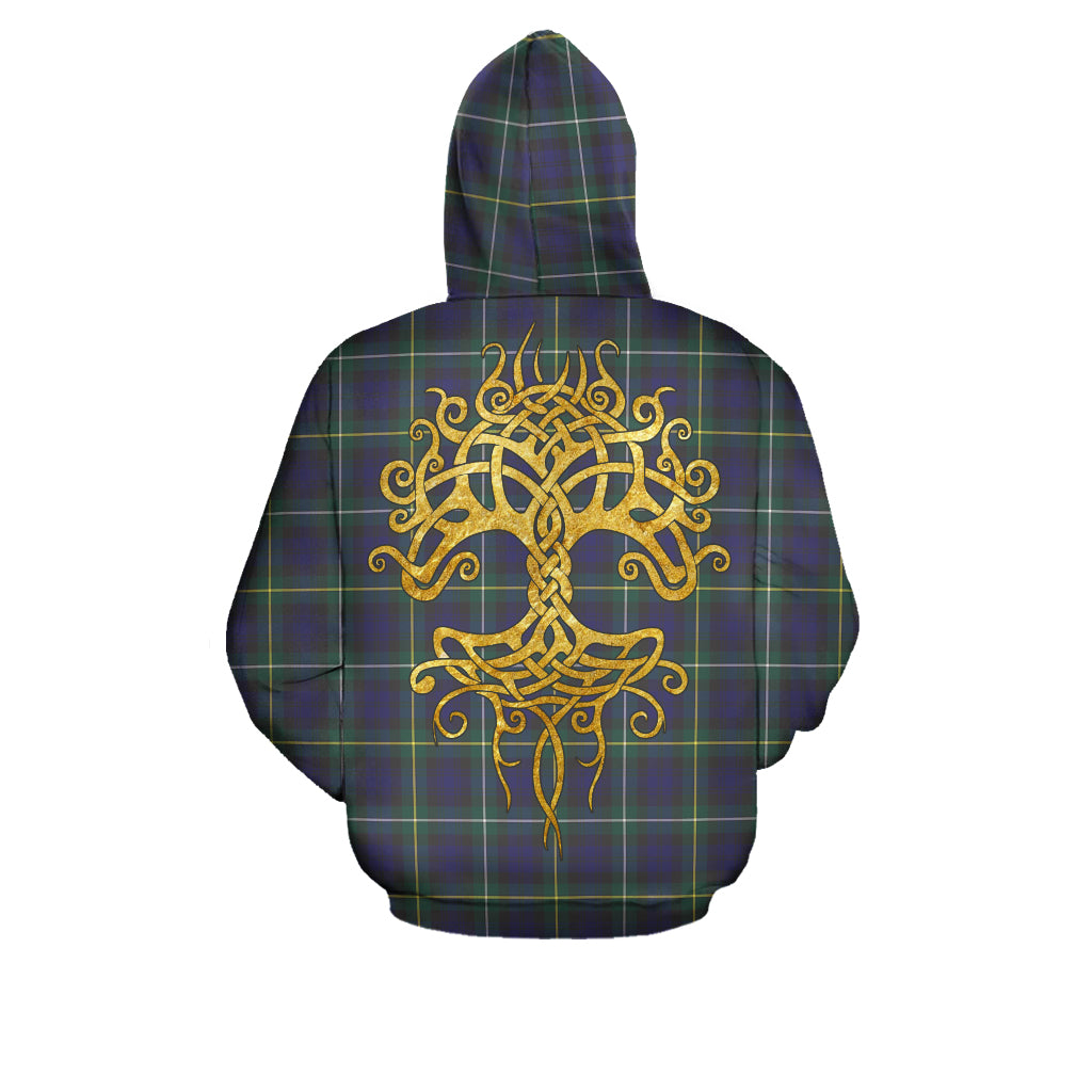 Campbell Argyll Modern Tartan Hoodie - Tree Of Life