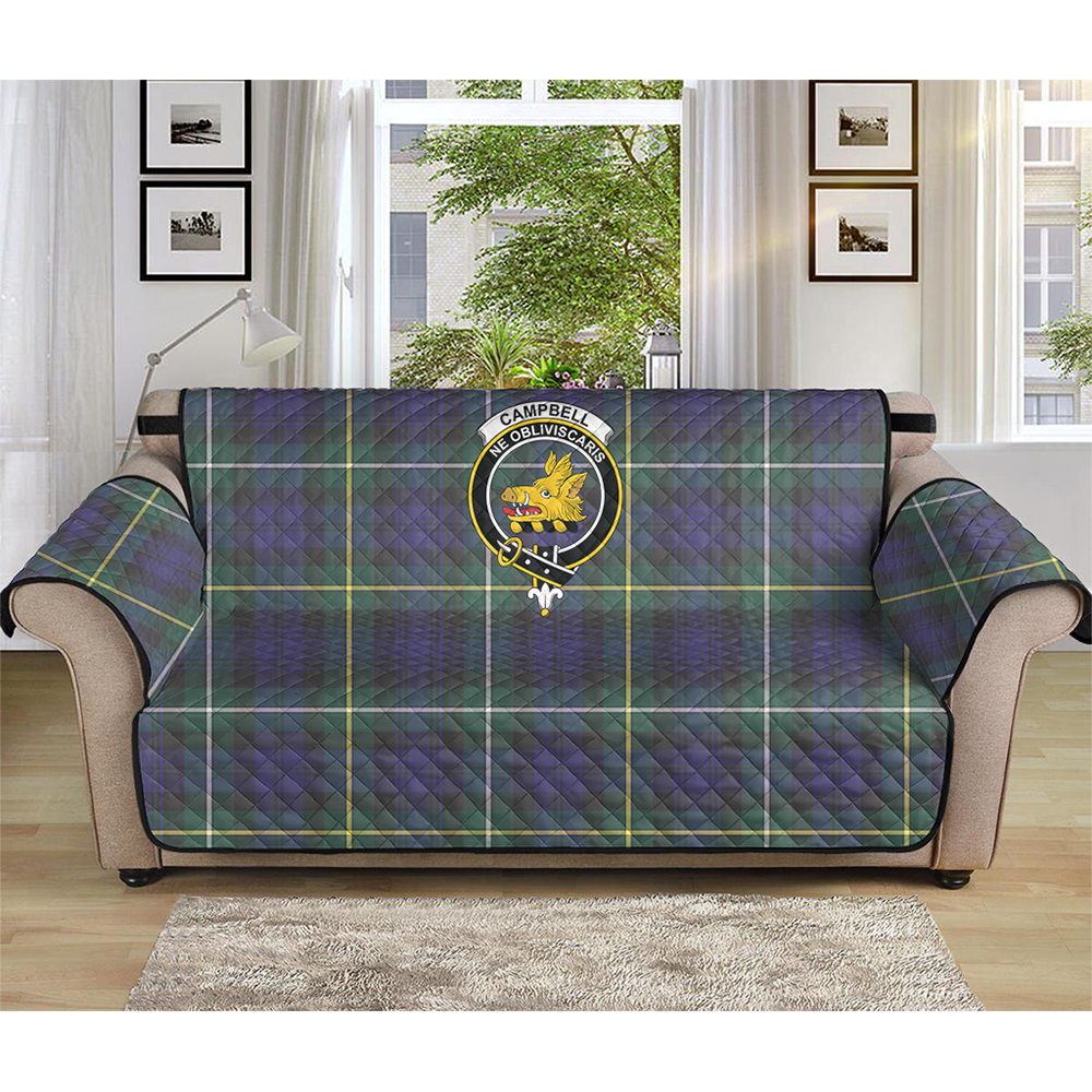 Campbell Argyll Modern Tartan Crest Sofa Protector