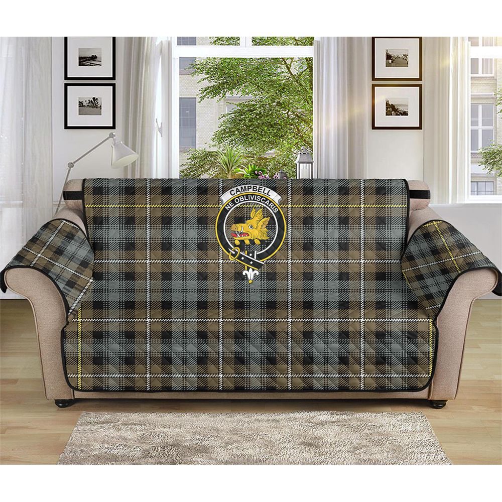 Campbell Argyll Weathered Tartan Crest Sofa Protector