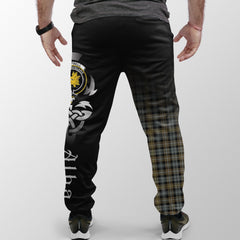 Campbell Argyll Weathered Tartan Crest Jogger Sweatpants - Alba Celtic Style