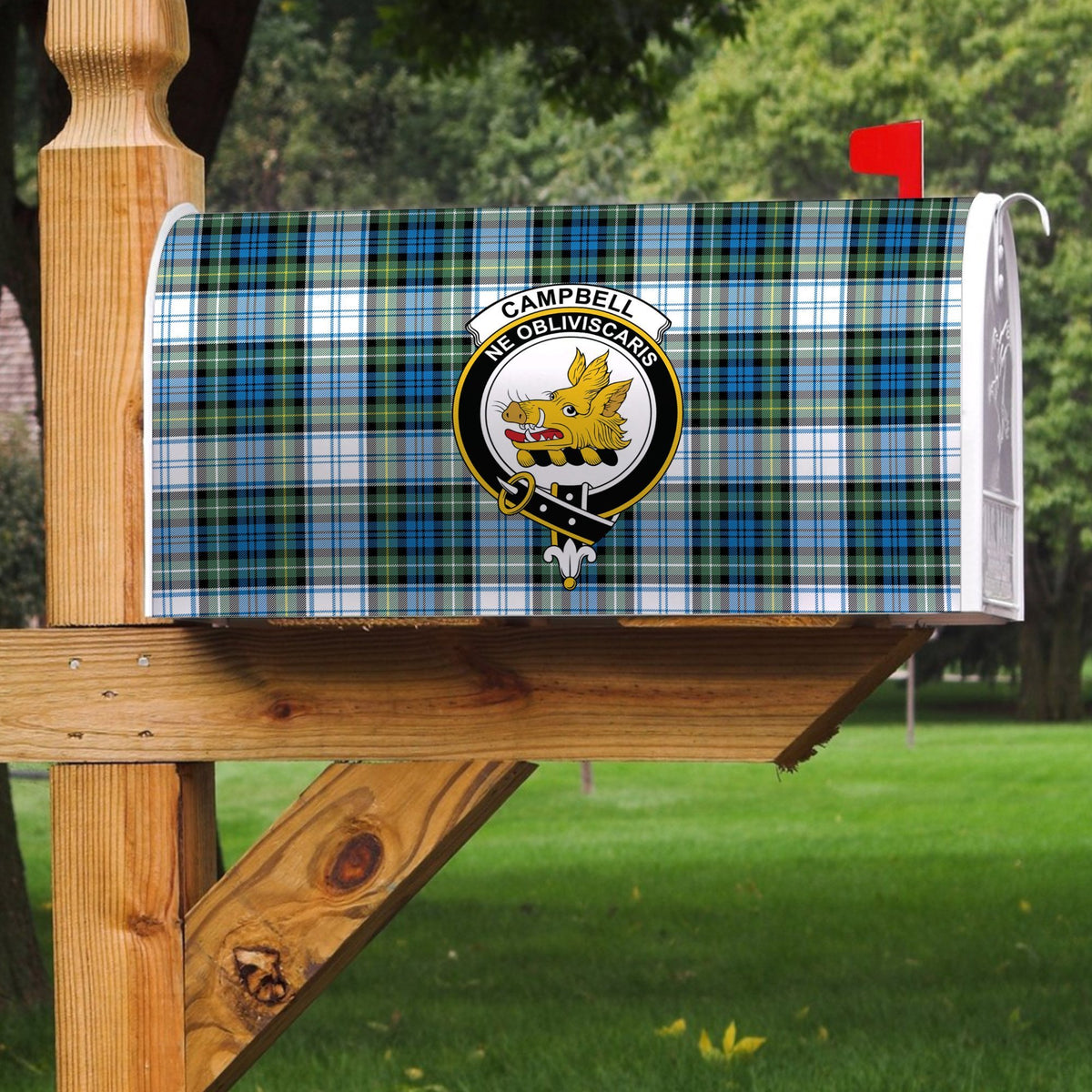 Campbell Dress Ancient Tartan Crest Mailbox