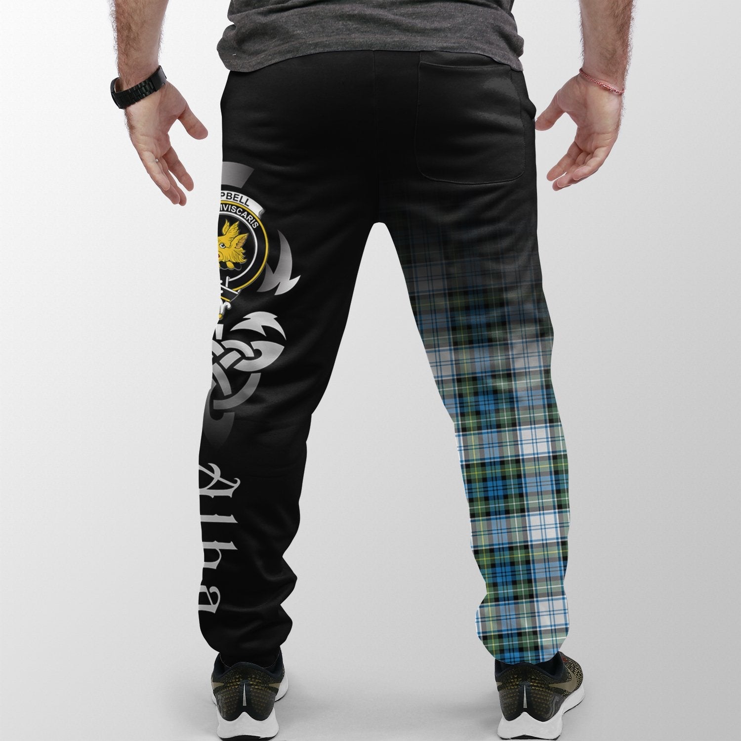 Campbell Dress Ancient Tartan Crest Jogger Sweatpants - Alba Celtic Style